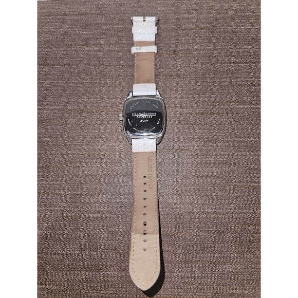 Joan Rivers Classics Collection Quartz Watch Leather Silver White Pave - Picture 5 of 7